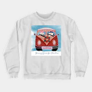 Driving Gnome for Christmas Crewneck Sweatshirt